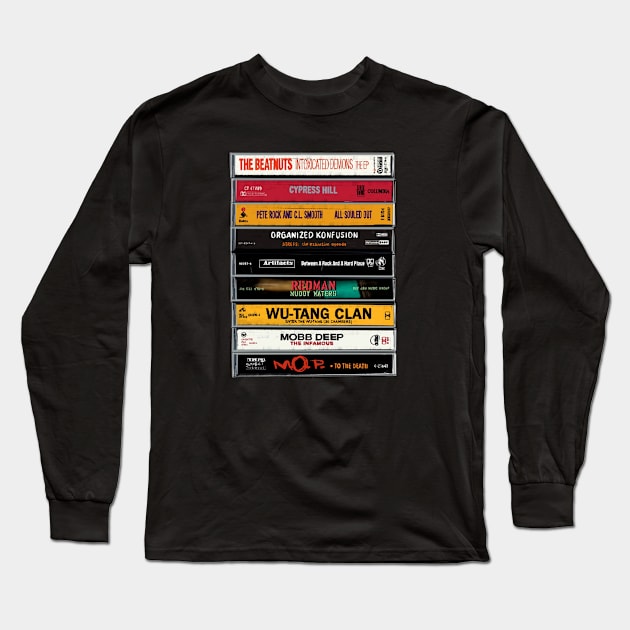 Hip Hop Underground tapes Long Sleeve T-Shirt by UrbanLifeApparel